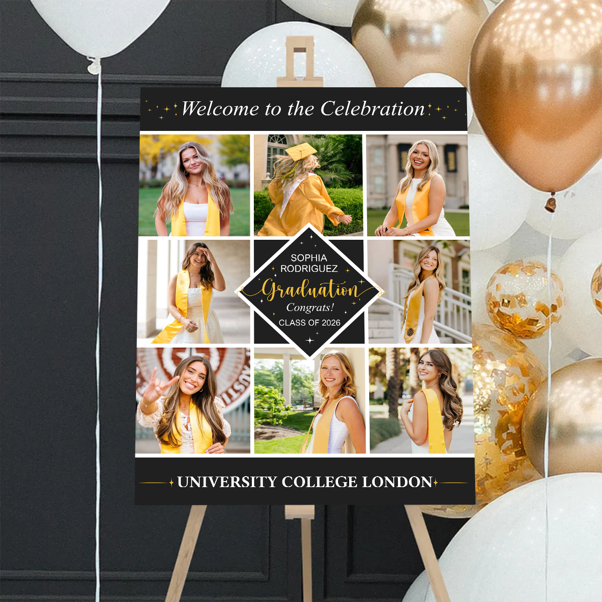 Custom Photo Personalized Graduation Welcome Sign Party