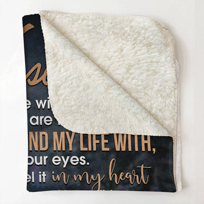 Wife To Husband With My Whole Heart Wolf Upload Photo Blanket - Gift For Husband 3_42_228a8231-344c-46d7-8e1d-e054e4f14def.jpg