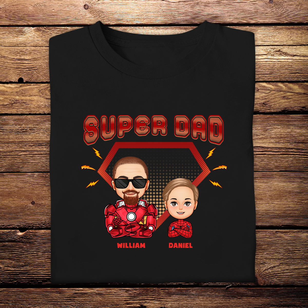 Super Dad Cool Man & Kids - Personalized Apparel - Gift For Father , Grandpa, Father's Day 3_440f5562-4ca6-4904-9afe-b2c5bd0dbca0.jpg