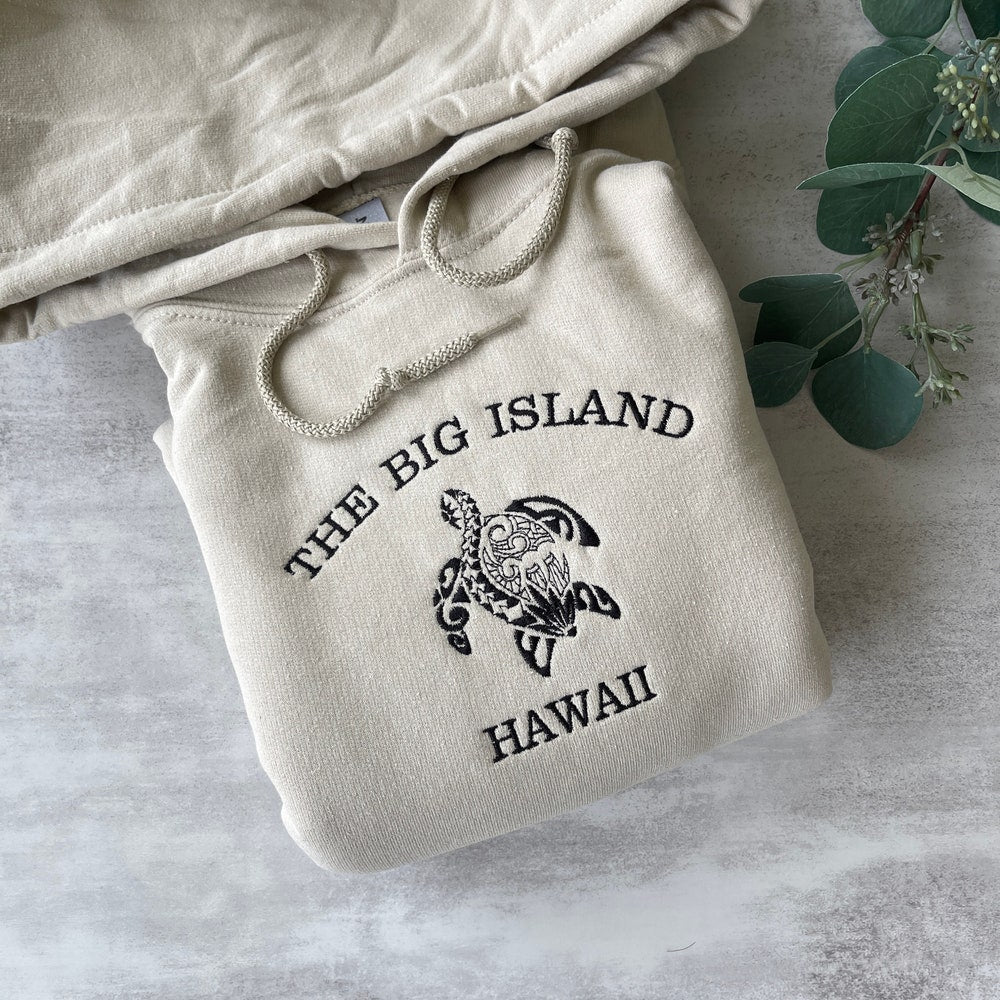 Embroidered The Big Island Hawaii Sweatshirt, Hawaii Hoodie, The Big Island Crewneck Sweatshirt, Graphic Sweatshirt, Trendy Sweatshirt 3_4b66187a-642e-4031-b399-ce2c20eb910b.jpg