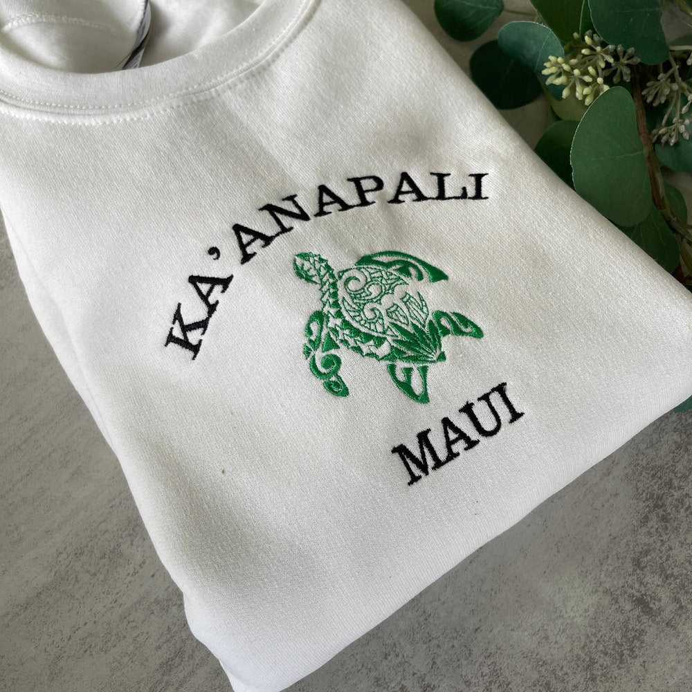 Embroidered Ka'Anapali Maui Sweatshirt, Maui Hoodie, Crewneck Sweatshirt, Graphic Sweatshirt, Maui Sweatshirt, Aesthetic Sweatshirt 3_4e1f7f19-59db-4a68-a21f-30d7d0184b5f.jpg