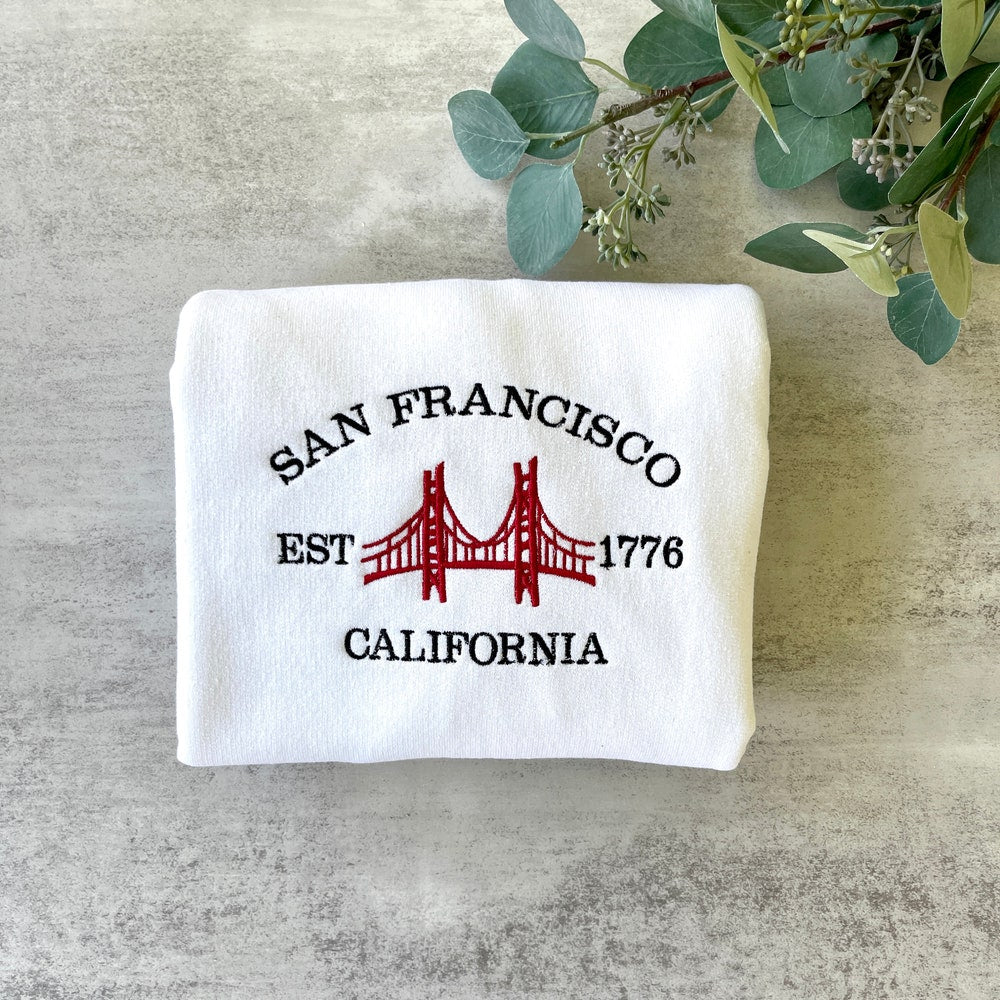 San Francisco Sweatshirt, San Fran Crewneck, City Sweatshirt, Embroidered California Sweatshirt, Vintage Crewneck, Embroidered Sweatshirt 3_50e5bc93-4069-44b5-87b1-a35dac253c7f.jpg