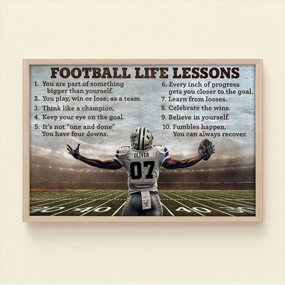 Custom Name & Number Football Life Lessons Personalized Football Canvas, Gift For Football Lovers 3_53302e69-a66c-4241-950a-f635a9c871eb.jpg