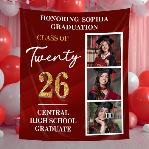 Twenty 26 Photo Personalized Graduation Backdrop