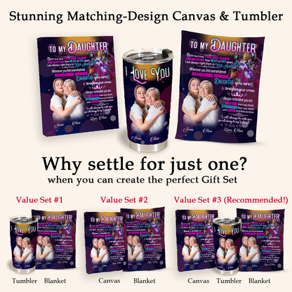 Blanket Custom Photo - To My Daughter Never Feel That You Are Alone - Mom To Daughter, Personalized Gift For Daughter 3_5813d5c1-58b6-4973-983c-83c92feedbbc.png