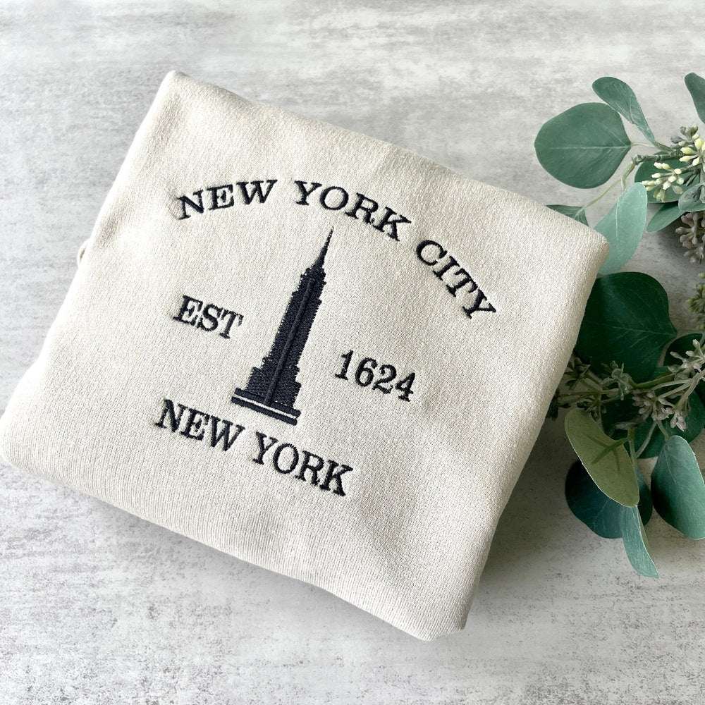 Embroidered New York Sweatshirt, Nyc Sweatshirt, City Sweatshirt, Embroidered City Trendy Sweatshirts, Empire State Building, Nyc Crewneck 3_5df4ba8d-3bc1-48e8-a5b4-1598a1253bbc.jpg
