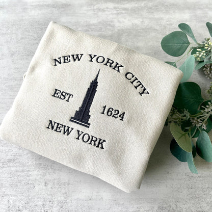 Embroidered New York Sweatshirt, Nyc Sweatshirt, City Sweatshirt, Embroidered City Trendy Sweatshirts, Empire State Building, Nyc Crewneck 3_5df4ba8d-3bc1-48e8-a5b4-1598a1253bbc.jpg