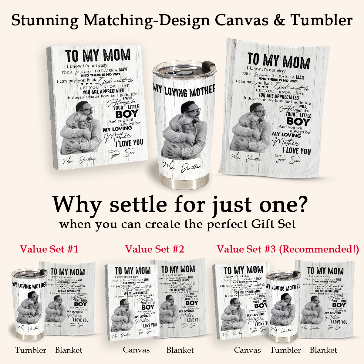 Custom Blanket With Pictures - To My Mom I Will Always Be Your Little Boy - Son To Mom Gift, Mother's Day Gift For Mom 3_5e9be929-813d-4a3d-9f56-5d4f3a61d2cb.png