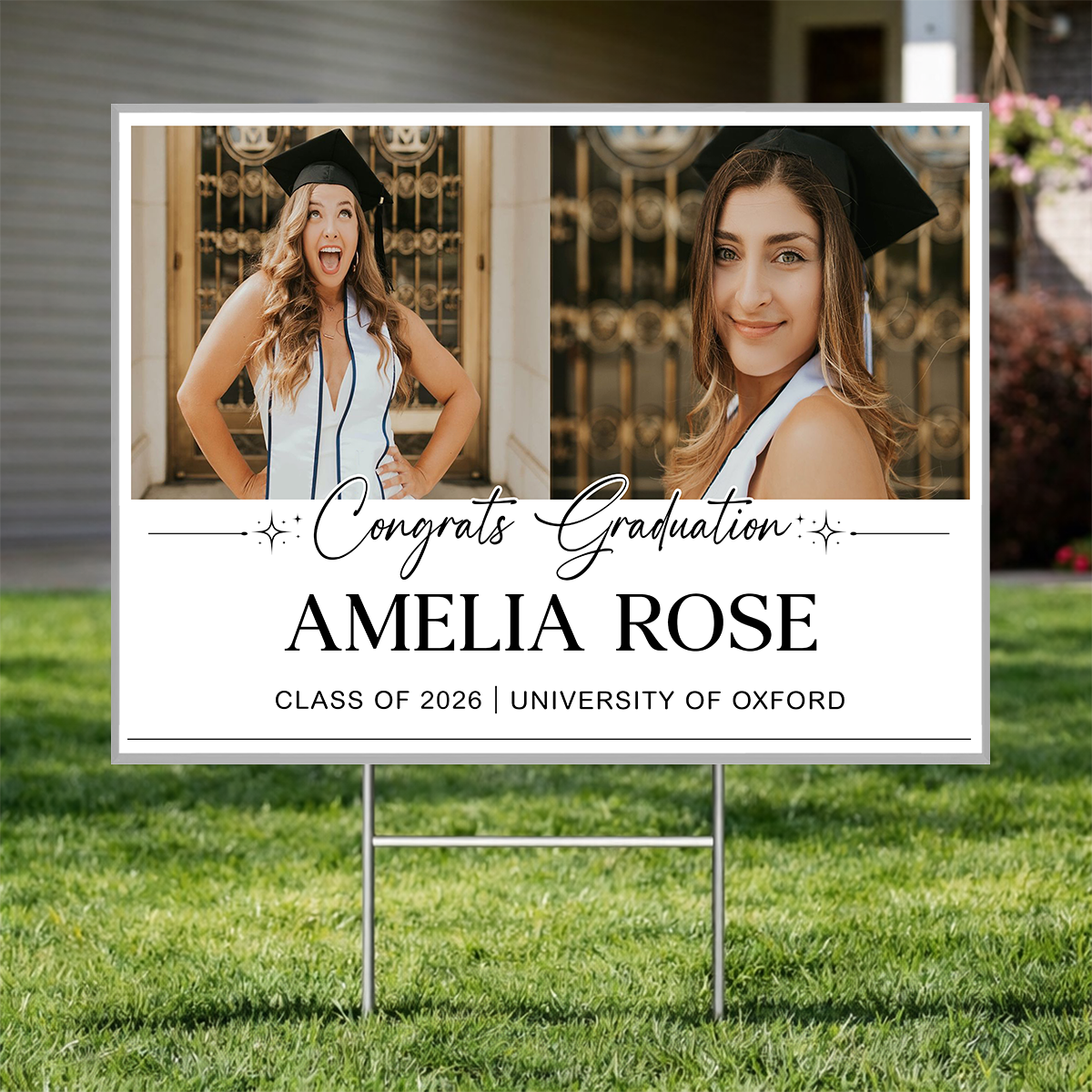 Class Of 2026 Photo Yard Sign - Personalized Lawn Sign