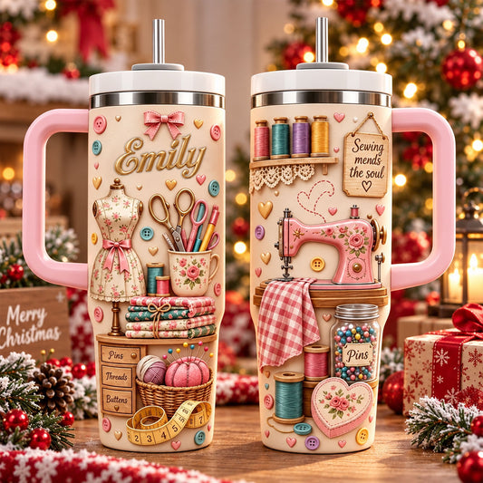 Sewing Mends The Souls - Personalized 40oz Stainless Steel Tumbler