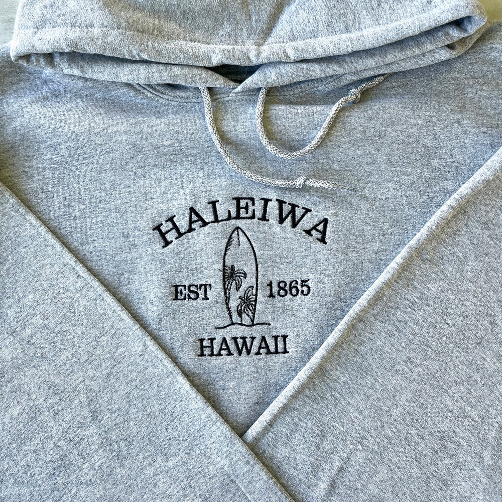 Embroidered Sweatshirt, Hawaii Sweatshirt, Summer Sweatshirt, Haleiwa Hawaii Sweatshirt, Hawaii Sweatshirt, Embroidered Hawaii Crewneck, 3_62efbea6-e47b-4bd7-a9bc-4c3e25a8a40c.jpg
