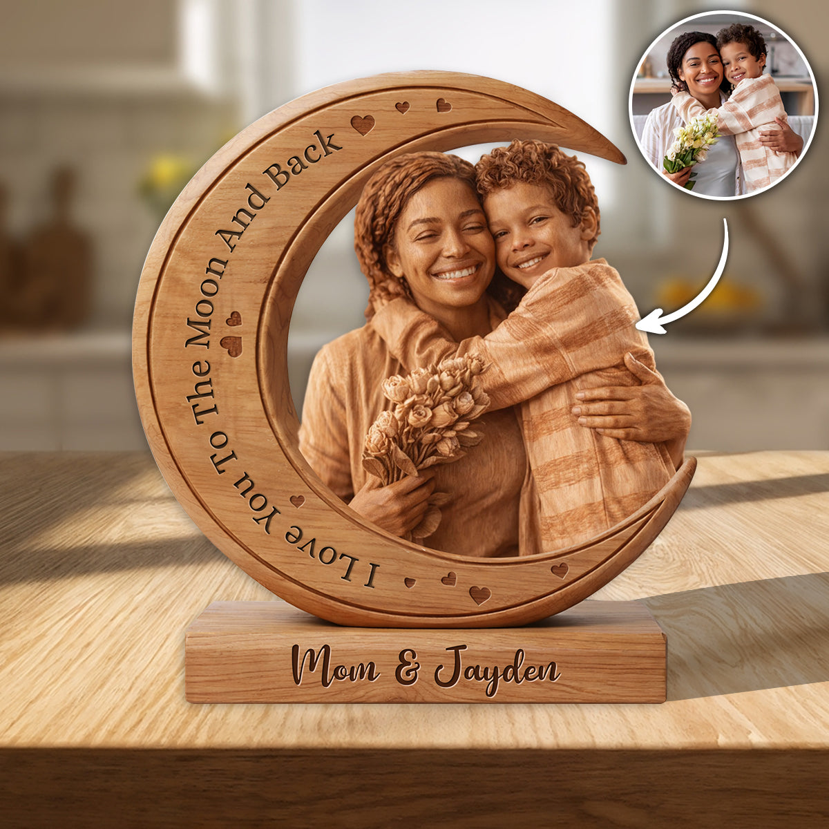 I Love You To The Moon and back - Wooden Plaque