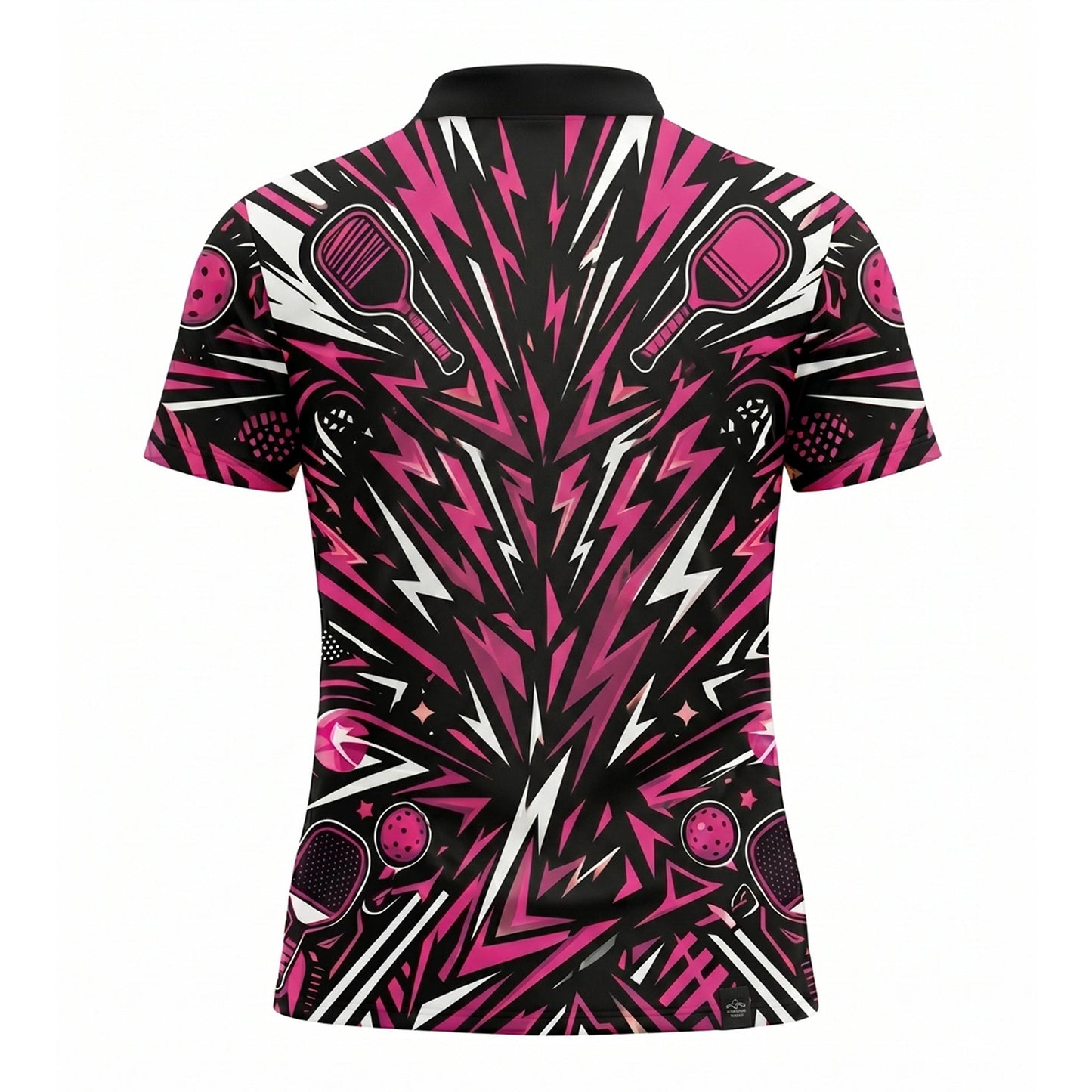 Moms Game Strong Pickleball Polo Shirt for Women Pink