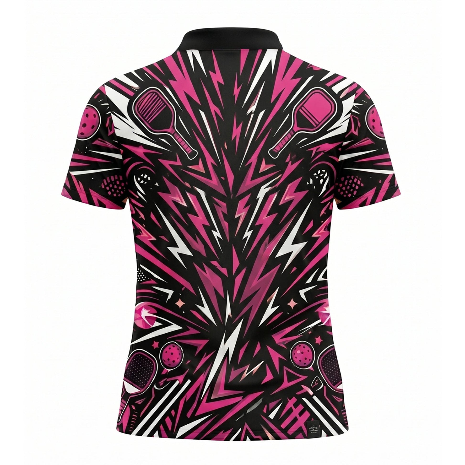 Moms Game Strong Pickleball Polo Shirt for Women Pink