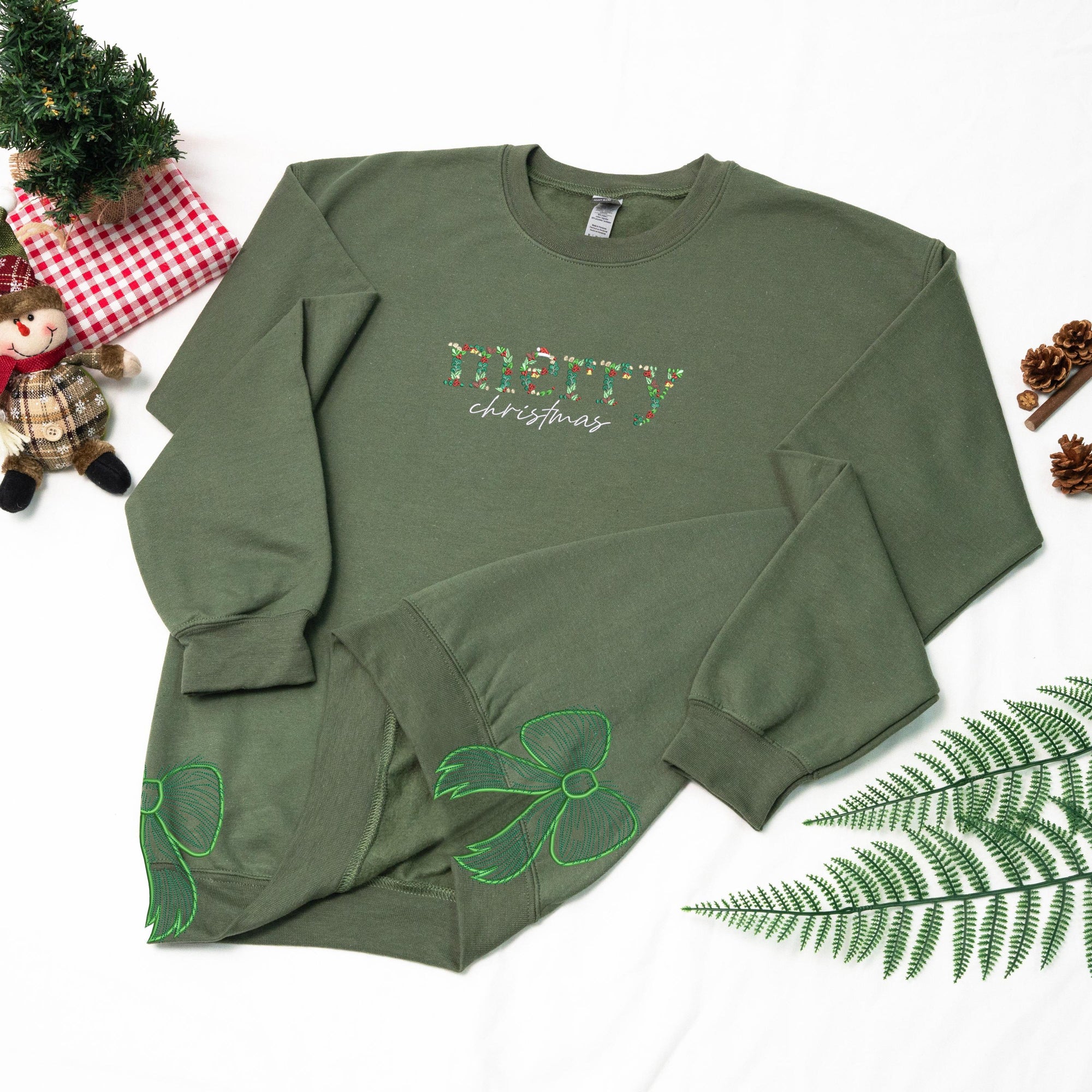 Side Bow Applique Embroidered Sweatshirt, Christmas Bow Embellished Sweatshirt, Side Bow Cut-Out Sweatshirt, Holiday Crewneck Xmas 3_6de6f7b8-22c0-4b3a-bf40-b5077cdd7f8f.jpg