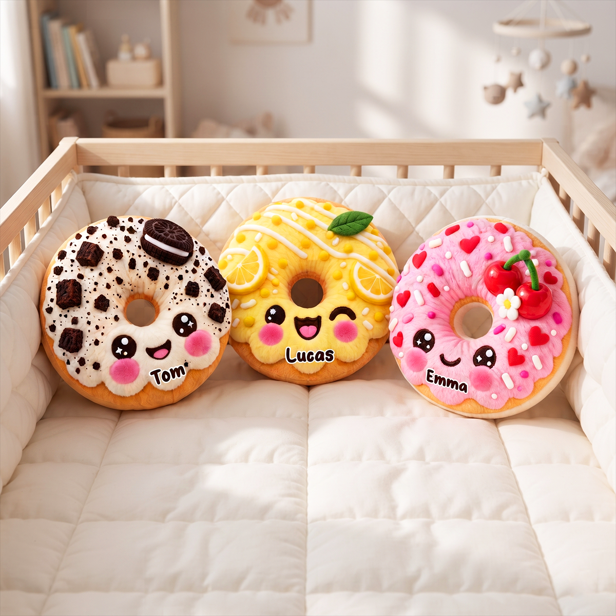 Cute Donut Custom Shaped Pillow - Personalized Gifts for Him/Her