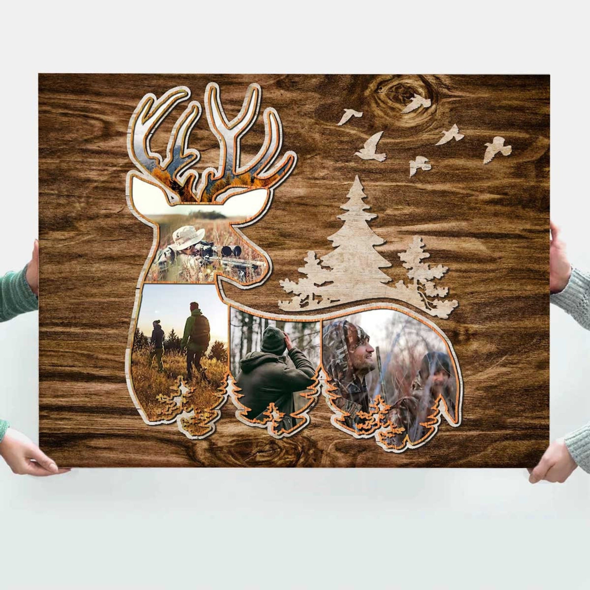 Deer Hunting Photo Collage - Personalized Canvas - Gift For Father, Father's Day, Birthday Gift 3_816bd5b0-7ae7-4e73-9d5e-10efac8aa1df.jpg