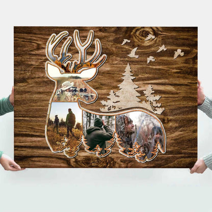 Deer Hunting Photo Collage - Personalized Canvas - Gift For Father, Father's Day, Birthday Gift 3_816bd5b0-7ae7-4e73-9d5e-10efac8aa1df.jpg