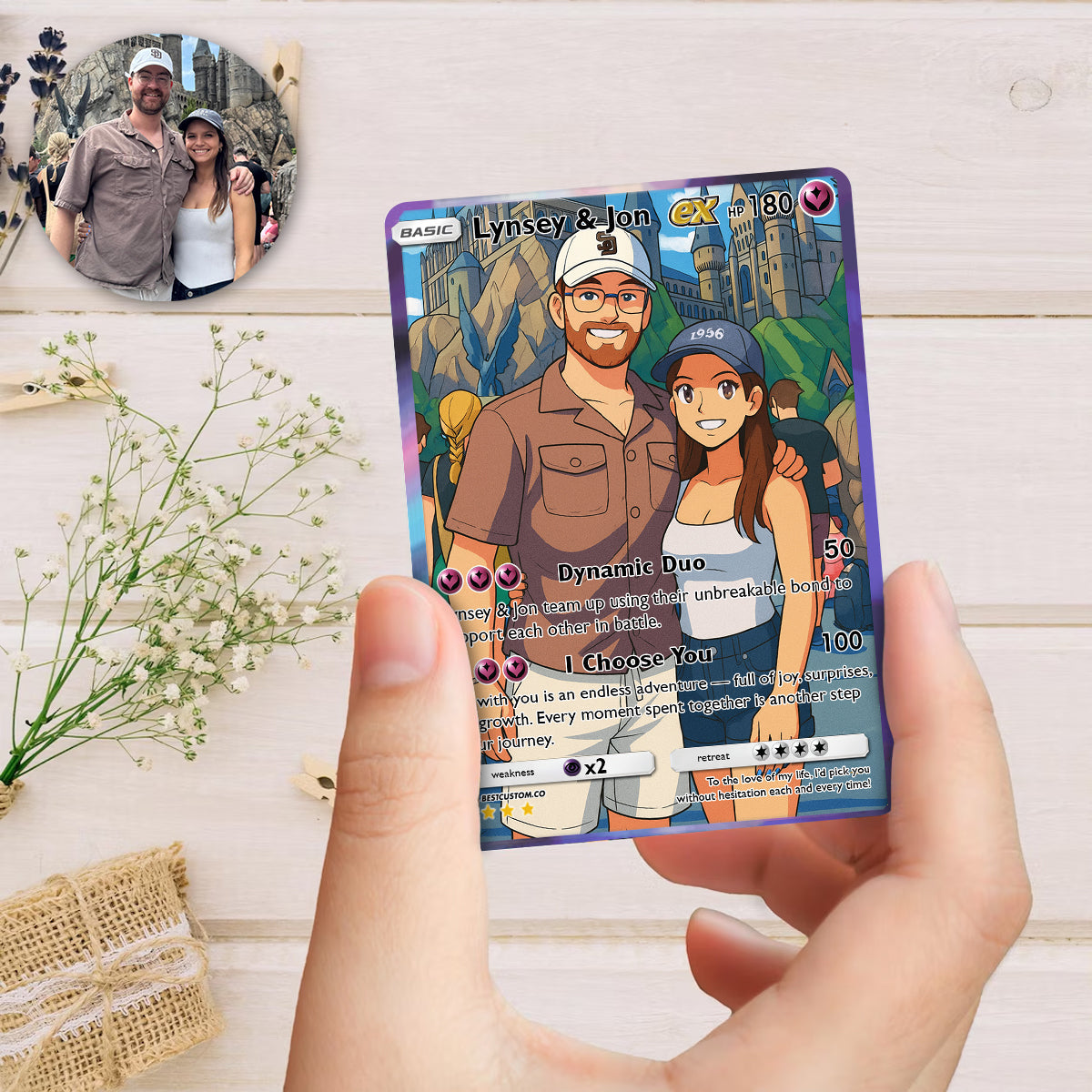 Custom Couple Pokemon Card, Personalized Anniversary Trading Card, Anime Couple Poke Art Card, Love Art Card, Wedding Gift, Anniversary Gift 3_87bf2a3c-badc-43b2-adc4-c82ab9cb8aa1.jpg