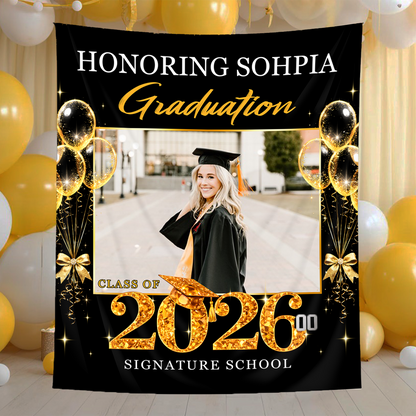 Class of 2026 Backdrop Personalized Graduation Backdrop