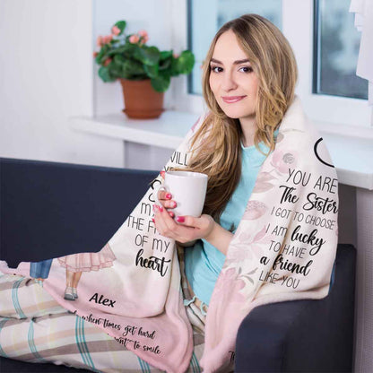 You Are The Sister - Personalized Blanket - Birthday, Friendship's Day Gift For Her, Besties, Friends 3_8a726904-fb4e-4a15-a064-1a6e11392928.jpg