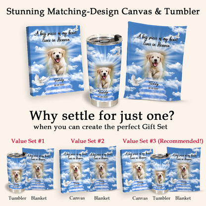 Dog Memorial Blanket - A Piece Of My Heart Lives In Heaven - Memorial Dog Gift 3_900e5cc6-ed2c-4c8a-883b-15bd480e0f85.png