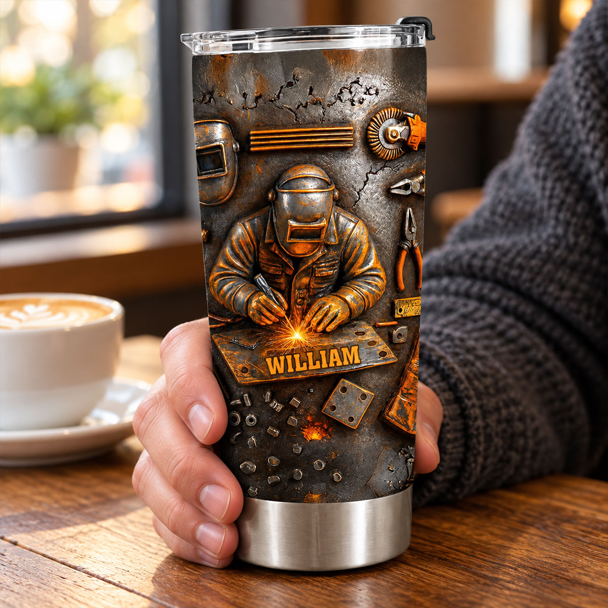 Gift For Welders Showcasing Craftsmanship and Tools,Stainless Steel Tumbler,Gift For Handyman