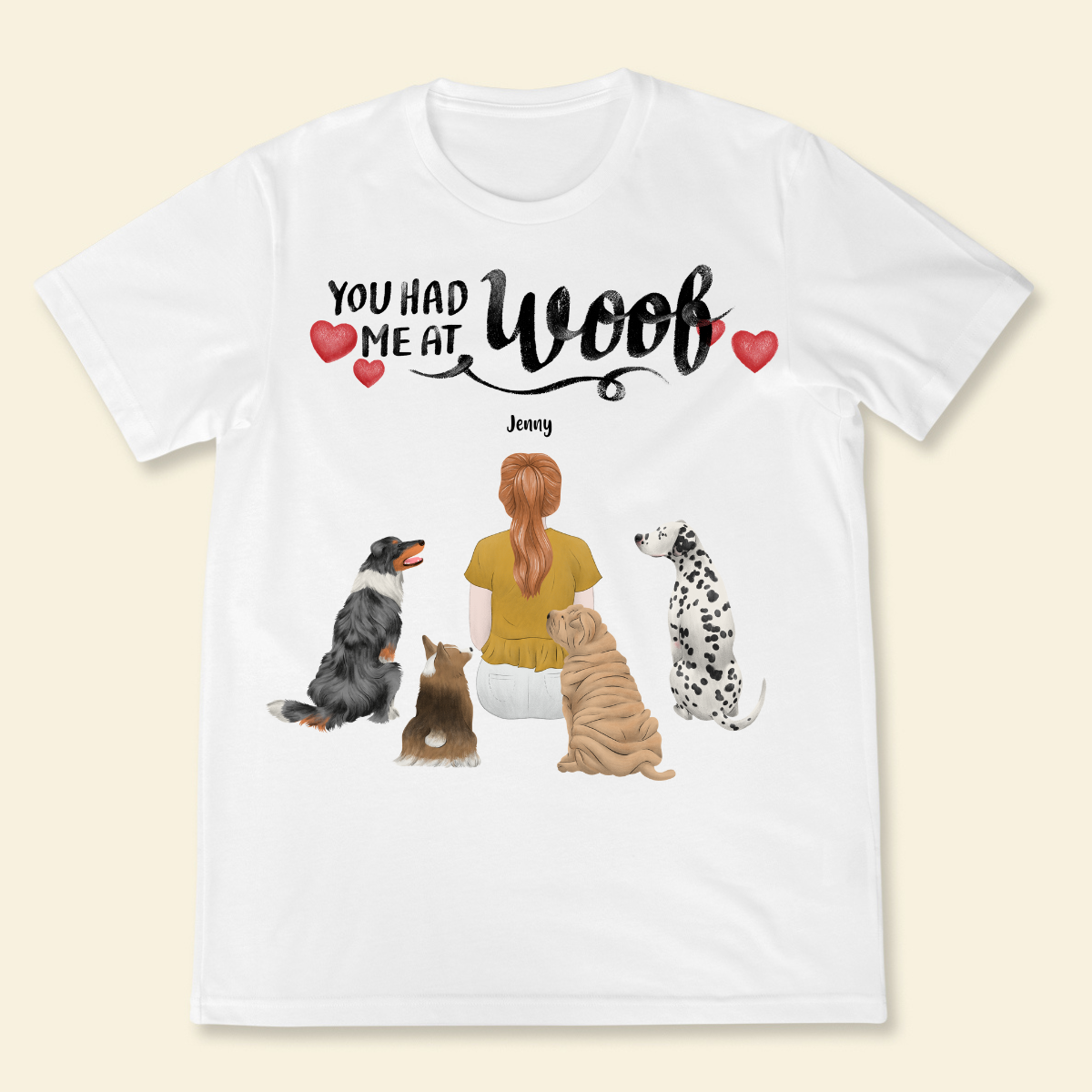 You Had Me At Woof Girl And Dog Personalized T Shirt Custom Tee For Dog Lovers Dog Mom Lovely Gift For Pet Lovers 3_92516c05-51df-415f-b59f-ccfd70751c9c.png
