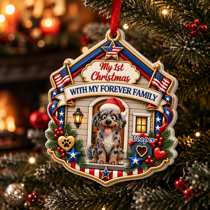 Merry Woofmas - Personalized Real 3D Raised Ornament
