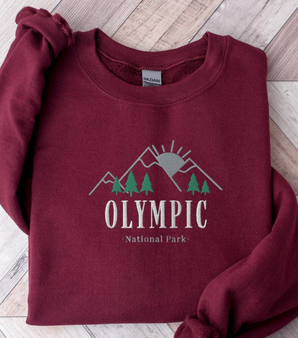 Olympic Sweatshirt, Olympic National Park, Embroidered Sweatshirt, National Park Sweater, Embroidered Sweater, Mountain Shirt 3_96931837-c9dd-4cdf-b26a-df83272ecf5d.jpg