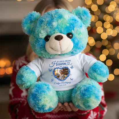 Memoria Heaven Heart Photo - Personalized Teddy Bear