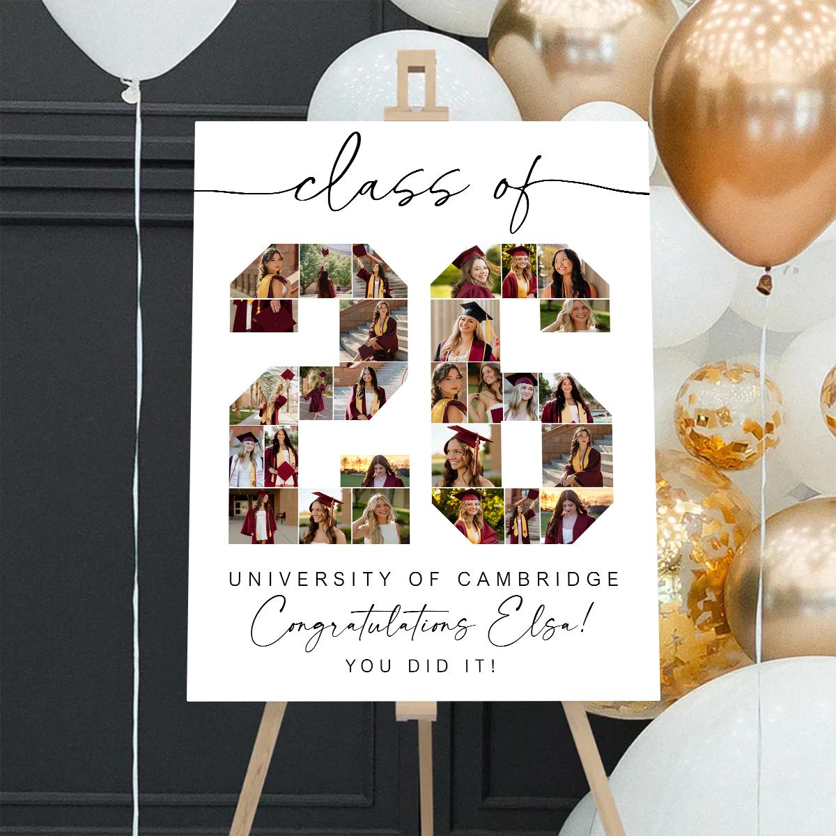 Class Of 26 - Custom Graduation Welcome Sign Party