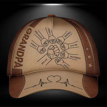 Pop Pop Fist Bump - Personalized Classic Cap - Gift For Grandpa, Father's Day, Birthday Gift 3_a5e99f7b-31bf-4117-917a-401b3d2b4fcc.jpg