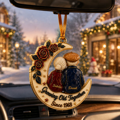 Growing Old Together Floral - Real 3D Raised Ornament