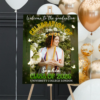 Night Personalized Graduation Welcome Sign Party