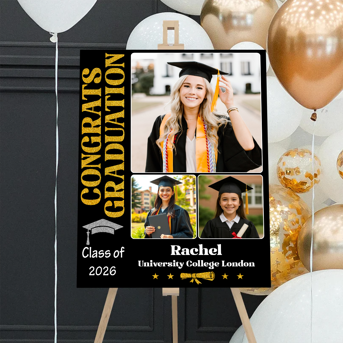 Graduation Party Decor - Custom Photo Graduation Welcome Sign Custom Photo Party Sign