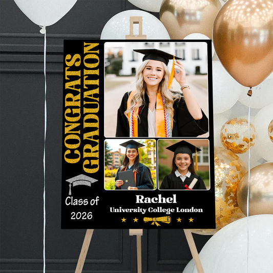 Graduation Party Decor - Custom Photo Graduation Welcome Sign Custom Photo Party Sign
