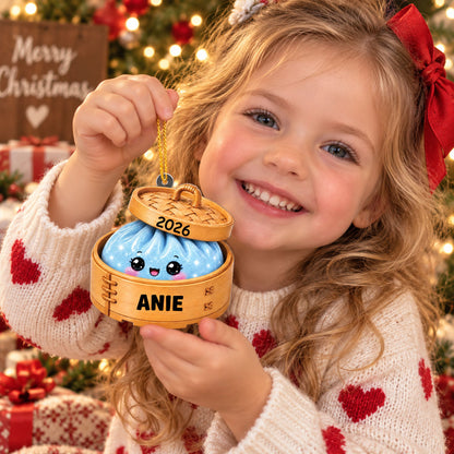 Cute Dumpling Acrylic Ornament - Personalized Ornaments for Kids