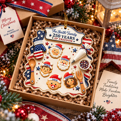 Christmas Baking Memories 250 Years Ornament - Real 3D Raised Ornament