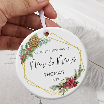 Poinsettia Christmas Flower Married - Personalized Ornament - Christmas Gift 3_b823ea4b-8a75-4dbe-b1df-eec1f2677d0e.jpg