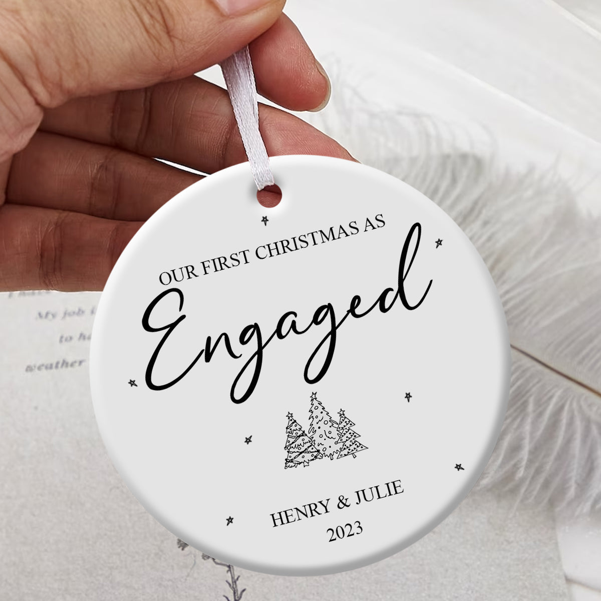 1st Christmas Engaged Christmas Cone Trees - Personalized Ornament - Christmas Gift 3_b889c68f-75dc-4644-9e54-5aa3d59d2a04.jpg