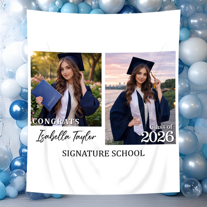 Minimalist Party Backdrop Personalized Graduation Decor