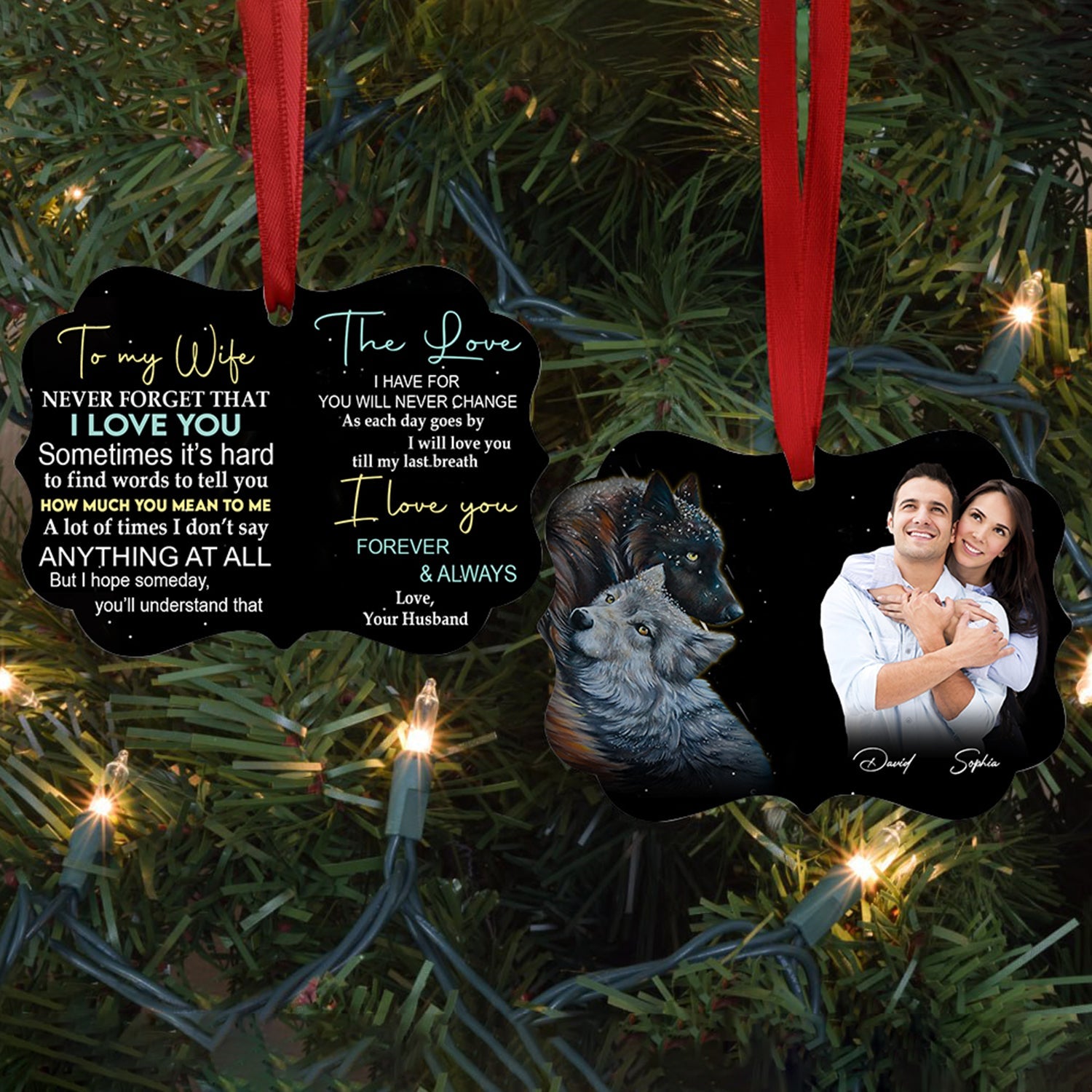 Never Forget That I Love You - Personalized Ornament - Gift For Wife 3_c5a545f3-5471-46ca-b5a9-31e51457de9c.jpg
