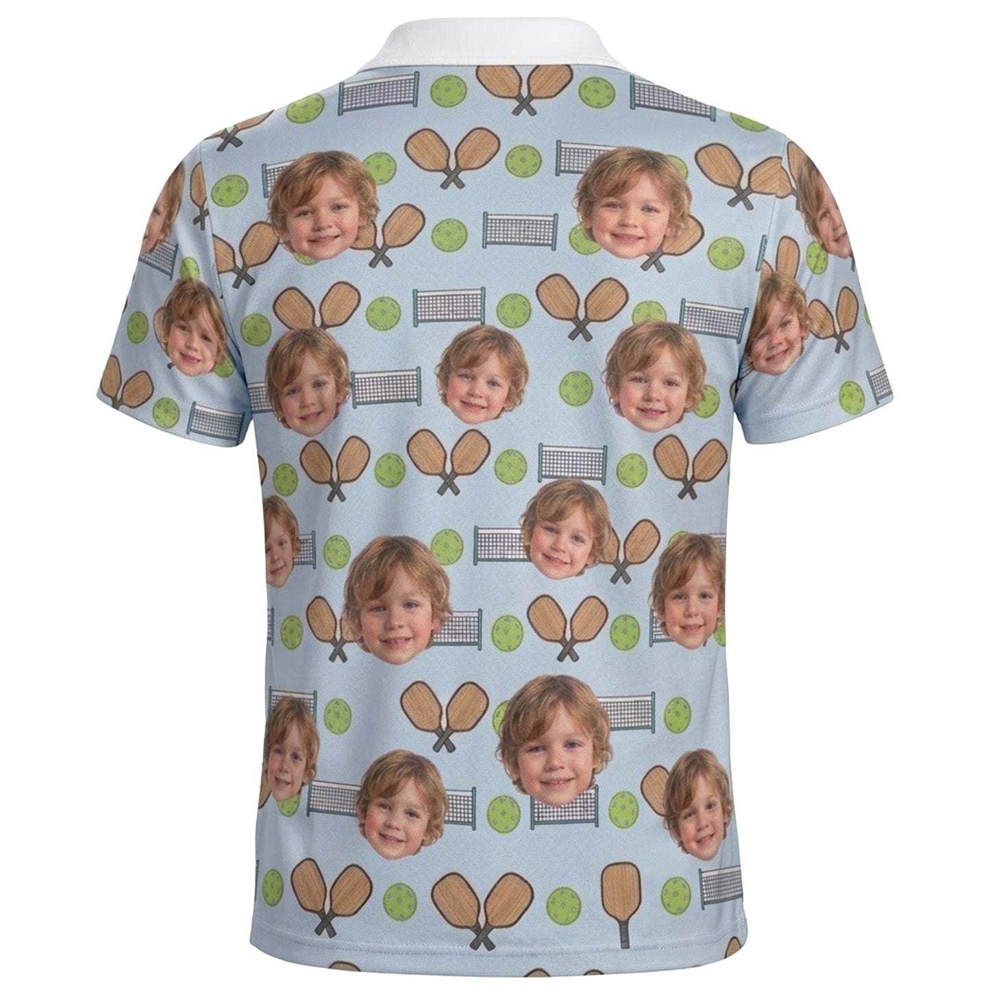 Custom Photo Pickleball Polo Shirt Personalized Face