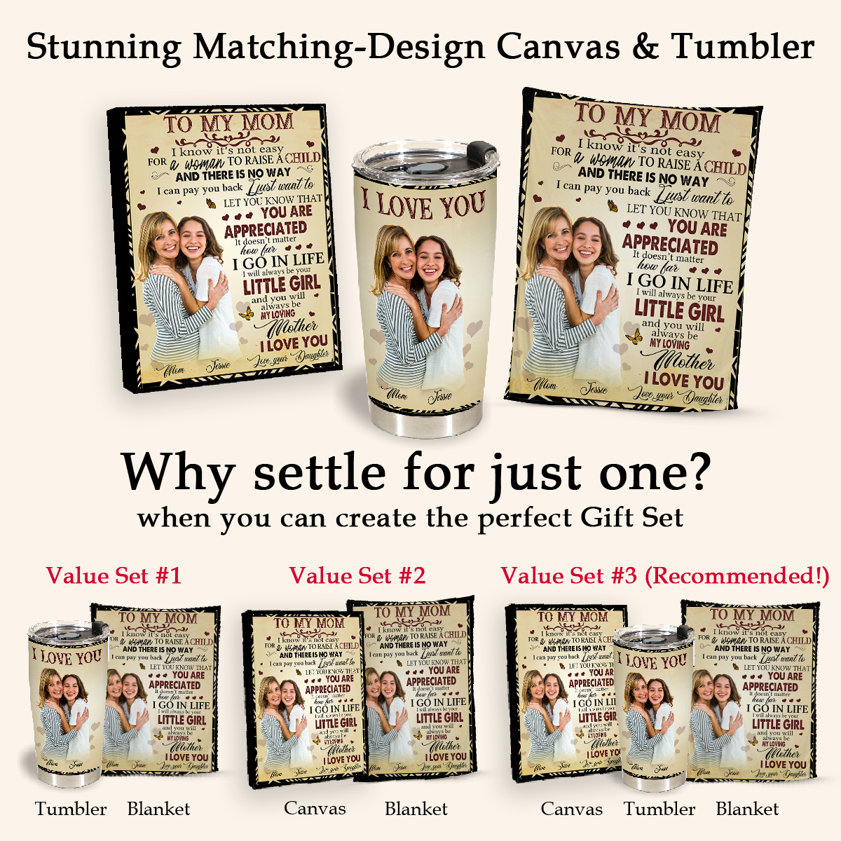 Custom Photo Quilt - To My Mom I Know It's Not Easy - Daughter To Mom, Mother's Day Gift For Mom 3_cdb8d74c-20a9-4c78-8f7f-969d095a00d8.png
