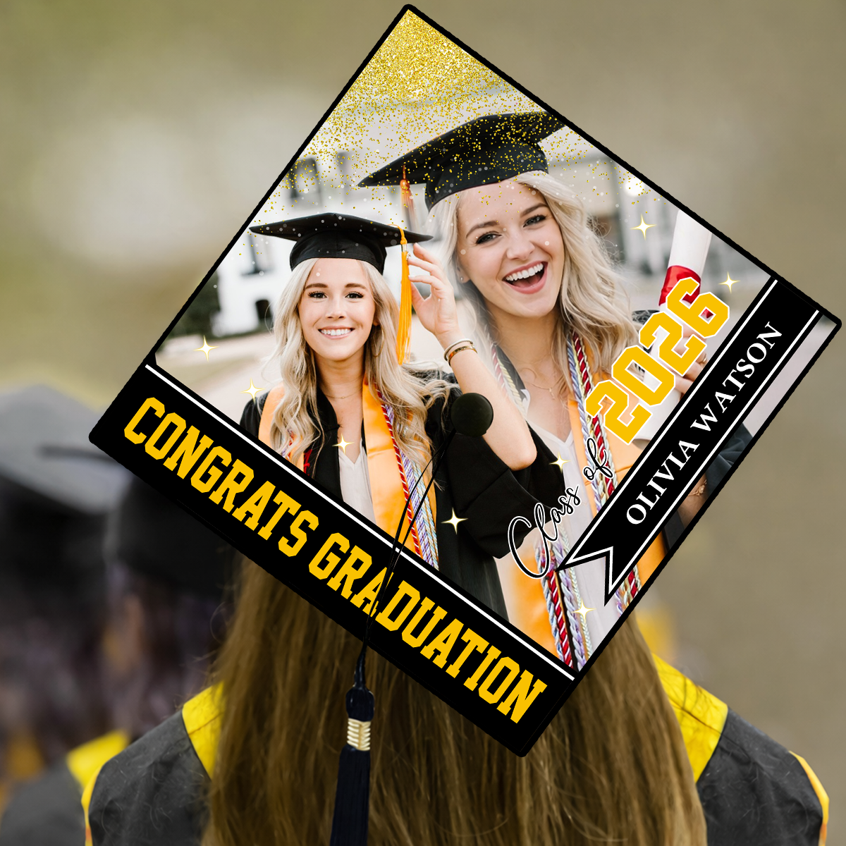 Bubble Graduation Cap Topper - Decorations For Grad Cap
