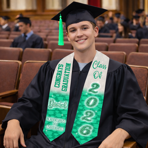 Graduation Stole with Text Only - Special Graduation Gift, Graduation Sash Class of 2026