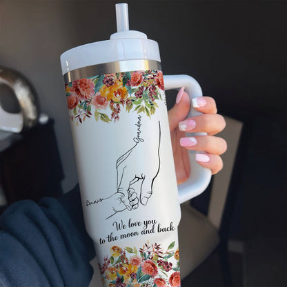 Grandma We Love You To The Moon And Back - Personalized Tumbler - Gift For Mother 3_d373c3a3-942f-48d8-a57c-290628b97a6b.jpg