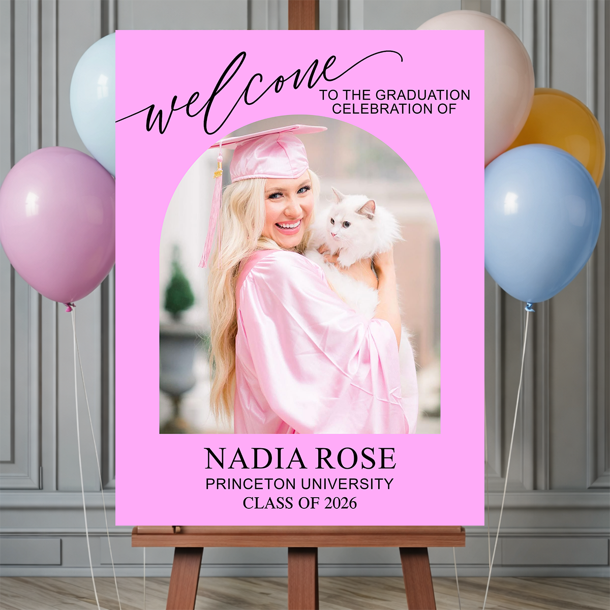 Minimalist Graduation Class Of 2026 - Graduation Welcome Sign Party