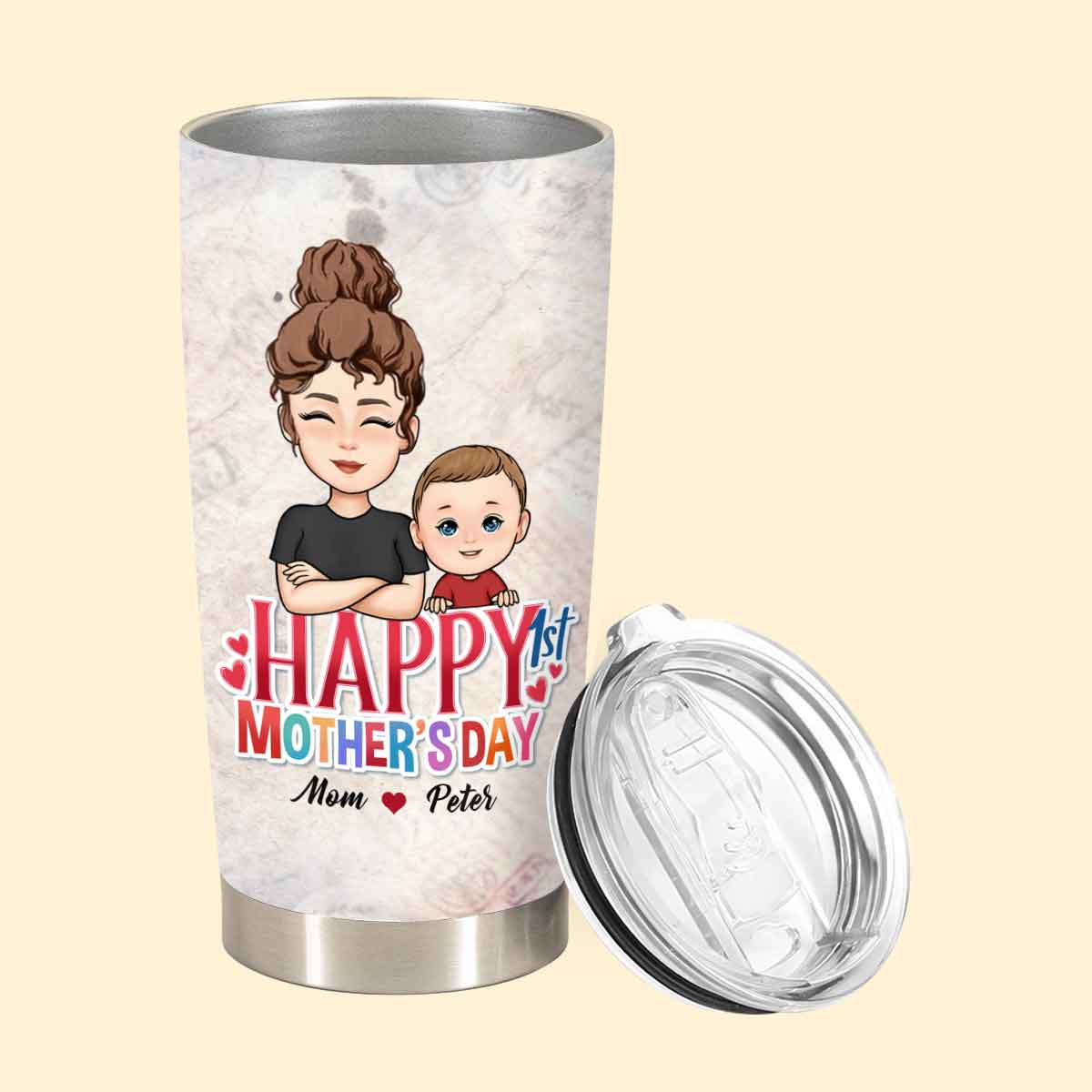 Dear Mommy Happy 1St Mother's Day - Personalized Tumbler - Gift For Soon To Be Mom, Newborn Mom, Mama 3_db257e85-f7ab-4c76-8b5d-ac3e27b4c864.jpg